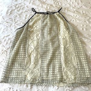 Lace-Patterned LOFT Sleeveless Blouse-Sz S NWT